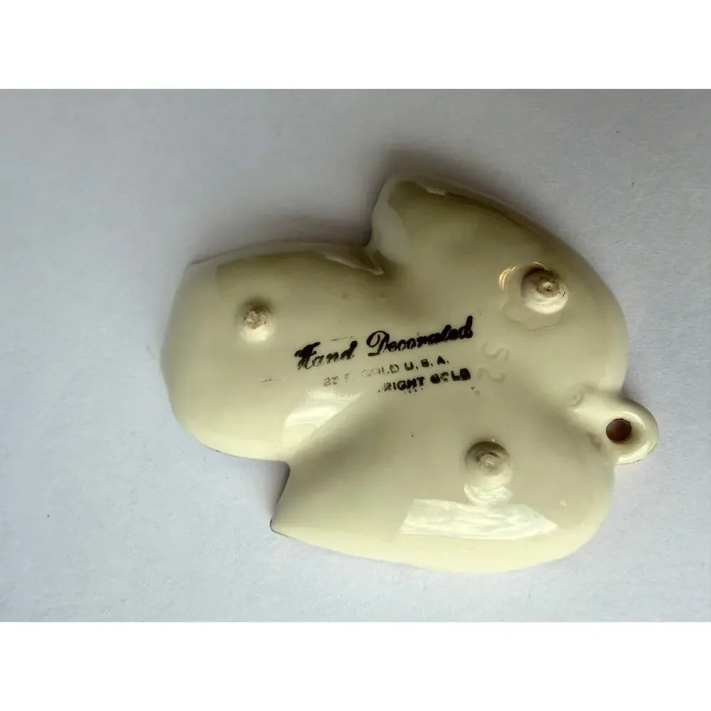 Vintage White Ceramic Leaf Dish 5